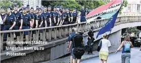  ?? APA ?? In ´mehreren Städten Ungarns kam es zu Protesten