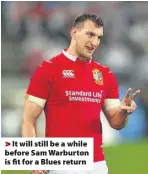  ??  ?? > It will still be a while before Sam Warburton is fit for a Blues return