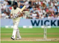  ??  ?? Moeen Ali scored 0 and 4 in the first test at Edgbaston and his offspin wasn’t nearly as effective as his opposite, Nathan Lyon.