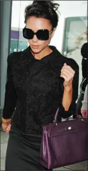  ??  ?? VIP: Victoria Beckham with a Hermes Kelly