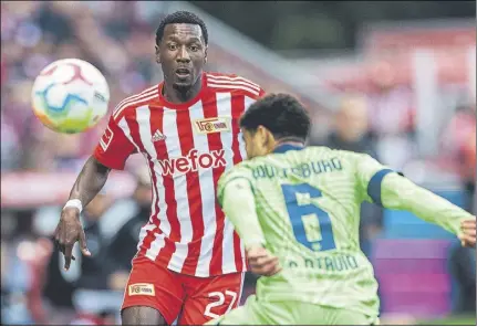  ?? Foto: GETTY ?? Sheraldo Becker (27) es el hombre-gol de un Union Berlín que tiene 17 puntos tras 5 triunfos y 2 empates