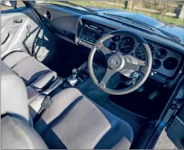  ??  ?? Due to supply issues at the factory, the fabric used to cover the seats in this Capri came from the Granada production line.