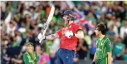  ?? (AFP) ?? Ben Stokes celebrates after steering England to victory against Pakistan in the T20 World Cup final in Melbourne on Sunday