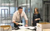  ??  ?? Ben Affleck as Chris Wolff makes a connection with fellow accountant Anna Kendrick while on a new assignment.