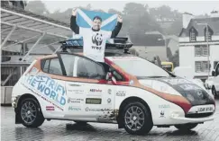  ??  ?? 0 Chris Ramsey and his wife Julie will begin the 10,000-mile trip from the UK to Ulan-ude in Siberia in their Nissan Leaf on Sunday