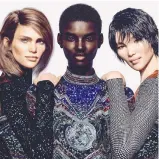  ??  ?? (from left) Margot, Shudu and Zhi star in Balmain’s Pre-Autumn 2019 campaign.