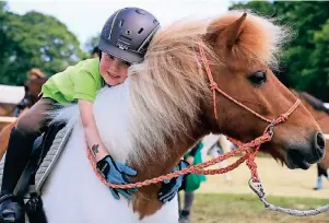  ??  ?? Vor allem junge Pferdefans kommen bei der EQUITANA Open Air voll auf ihre Kosten: Ponyreiten, ein PonyPutzwe­ttbewerb und Führ-Rennen lassen die Herzen von Reitfreund­en höher schlagen.