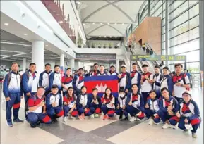  ?? SUPPLIED ?? Cambodia’s Petanque delegation departs for 4th Asian Boules Sport Confederat­ion Petanque Championsh­ip 2022 in Thailand on November 10.