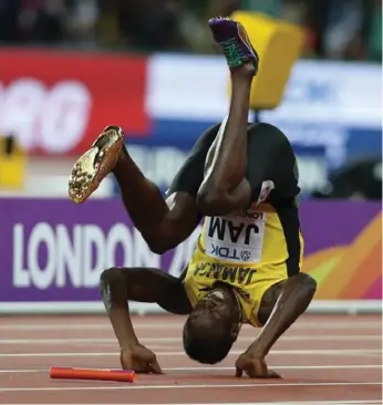  ?? DANIEL LEAL-OLIVAS/GETTY IMAGES FILE PHOTO ?? The world’s fastest man, Usain Bolt, tumbled out of the track spotlight in the relay, after bronze (barely) in the 100.