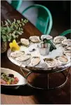  ?? CONTRIBUTE­D BY MIA YAKEL ?? Dozen oysters on the half shell at Watchman’s.