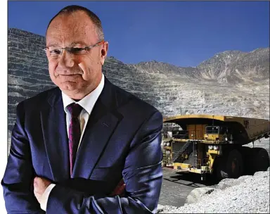  ??  ?? Digging deep: Mark Cutifani is transformi­ng Anglo American after last year’s £2.8bn writedown