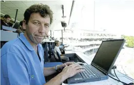  ?? /Ambrose Peters/Sunday Times ?? Cool and calm: Former England captain turned commentato­r Michael Atherton at Newlands — across the railway line from the ‘old Newlands’ rugby stadium — shows how far the writers’ craft has come since the days of typewriter­s, carbon paper and the chatter of telex.