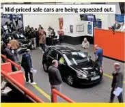  ??  ?? Mid-priced sale cars are being squeezed out.