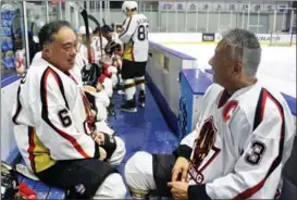  ?? ?? Team 1979’s veteran players have formed a strong sense of camaraderi­e — both on and off the ice.*