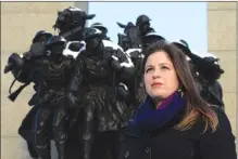  ?? Canadian Press photo ?? Sarah Lockyer, who works for National Defence, is pictured at the National War Memorial in Ottawa.