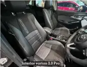  ?? ?? Interior varian 2.0 Pro