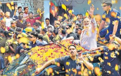  ?? HT PHOTO ?? Prime Minister Narendra Modi’s highvoltag­e campaign in UP & Uttarakhan­d has paid off, with voters endorsing his November 8 demonetisa­tion move.