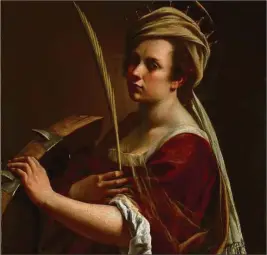  ??  ?? Self-portrait as Saint Catherine of Alexandria: “tender, involving, tricky”