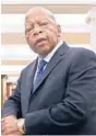  ?? MARK HUMPHREY/AP 2016 ?? Vice President Kamala Harris called the late John Lewis “an American hero” Saturday.