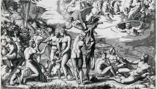  ?? Acervo Biblioteca Nacional/Divulgação ?? “Julgamento de Paris, segundo Raphael”, de Marcantoni­o Raimondi