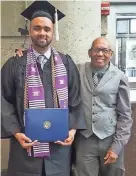  ?? NICK TRUOG ?? Marshall Williams (right) poses with Nick Truog at Truog’s Marquette University graduation in 2017. Williams, 73, died Nov. 15.