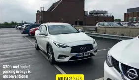  ??  ?? Q30’s method of parking in bays is unconventi­onal