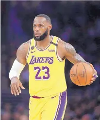  ?? MARCIO JOSE SANCHEZ /ASSOCIATED PRESS ?? LeBron James said the thought of not returning as the NBA resumes its season in a bubble “never crossed my mind.” The Lakers enter the season’s resumption as a title contender.