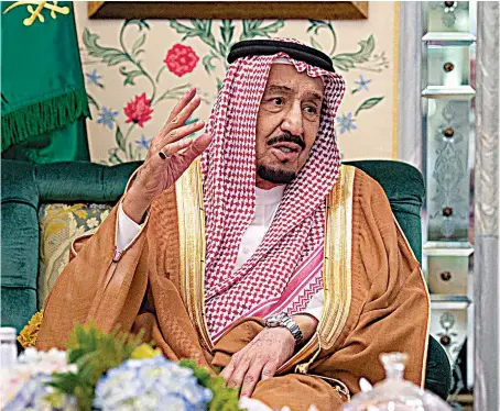  ??  ?? King Salman has been praised for his leadership, and his government’s response, to the coronaviru­s disease pandemic.