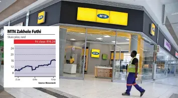  ??  ?? THE MTN ZAKHELE Futhi empowermen­t vehicle has received a R75 million injection following the MTN Group’s decision to withhold the final dividend for the year to the end of December 2020. | Reuters