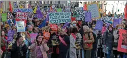  ?? ?? united: Hundreds attended the No Woman Left Behind rally in Dublin yesterday