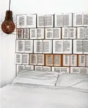  ?? Kassandra Utzinger ?? Kassandra Utzinger, a Vancouver graphic designer, pioneered the trend of books as headboards.