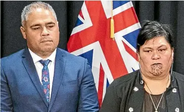  ?? ROBERT KITCHIN/ STUFF ?? Defence Minister Peeni Henare and Foreign Minister Nanaia Mahuta were enthusiast­ic about the ‘‘next phase’’ of our $39 million contributi­on to the coalition against Islamic State in Iraq.