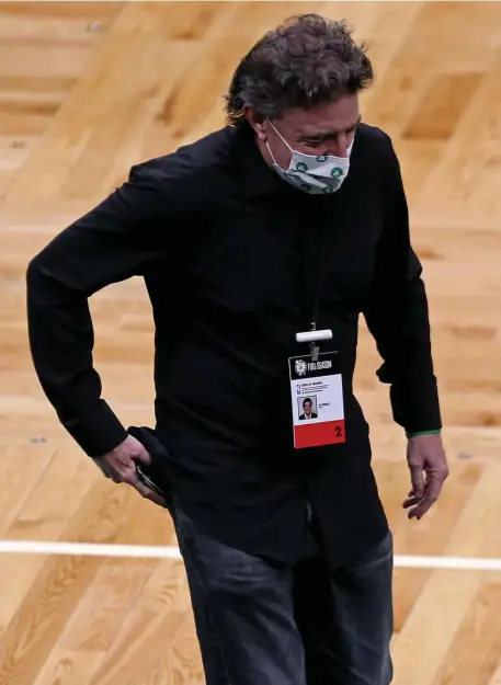  ?? STuART cAHILL / HeRALd sTAFF FILe ?? LOOKING FORWARD: Celtics owner Wyc Grousbeck said Friday that when he’s been watching his team in person or on TV, he feels ‘like I had seen a mixed bag of games.’