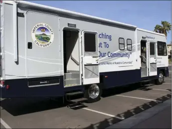  ?? COURTESY PHOTO ?? The Imperial County Mobile Office is a 36-foot recreation­al vehicle that the county Board of Supervisor­s authorized for purchase in 2015.