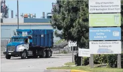  ?? BARRY GRAY THE HAMILTON SPECTATOR ?? Hamilton's central composting facility at 1579 Burlington St. E. The facility has stopped taking food waste as it deals with a problem — oh, the smell!