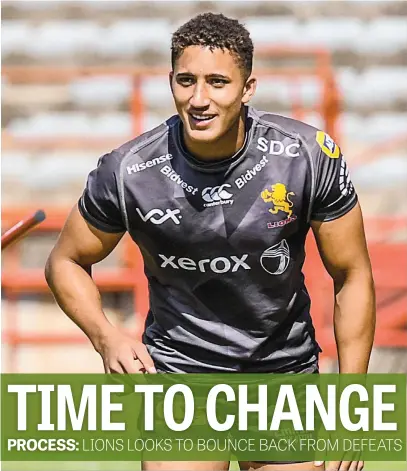  ?? Picture: Gallo Images ?? BIG CHANCE. Young Lions flyhalf Jordan Hendrikse will make his starting debut when they take on the Stormers in the Rainbow Cup at Ellis Park tomorrow.