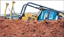  ?? [JIM BECKEL/THE OKLAHOMAN] ?? Dirt work is under way for The Curve Apartments, which are being built where Royal Park, a mobile home park at SW 17 and Janeway Avenue in Moore, was destroyed by the May 20, 2013, tornado.