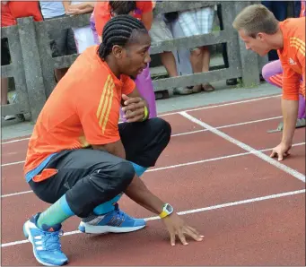  ?? ?? I found myself a gym partner with sprinter Yohan Blake when doing rehab work in Jamaica