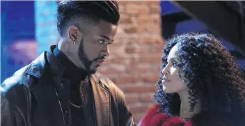  ?? SONY PICTURES ?? Trevor Jackson, left, seen with co-star Lex Scott Davis, gives a strong performanc­e in Superfly.