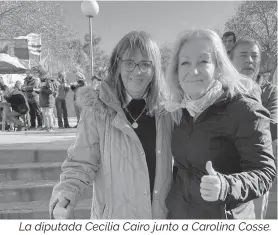  ?? ?? La diputada Cecilia Cairo junto a Carolina Cosse.