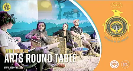  ?? (Courtesy pic) ?? A screenshot of last years MTN
Bushfire Arts Round Table that was held at Malandela’s.