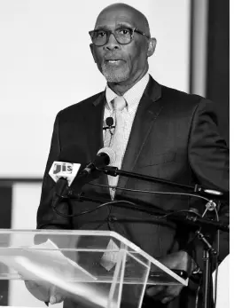  ?? PHOTO BY ALBERT FERGUSON ?? Carlton Earl Samuels, chief developmen­t financing officer at Jamaica National Group.