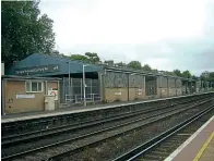  ??  ?? The former terminal seen from the station's southbound platform on July 14, 2015.
Christophe­r Hilton/Creative Commons (geograph-4572573)