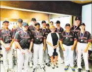  ?? Carole Campbell / Contribute­d photo ?? Members of the Torrington Little League team headed for New Jersey on Wednesday to play in the regional championsh­ips.