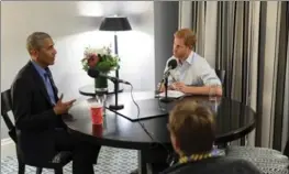  ?? KENSINGTON PALACE VIA GETTY IMAGES ?? Prince Harry interviewe­d former U.S. president Barack Obama as part of his guest editorship of BBC Radio 4’s “Today” program. The interview, recorded in Toronto in September, was broadcast Dec. 27.