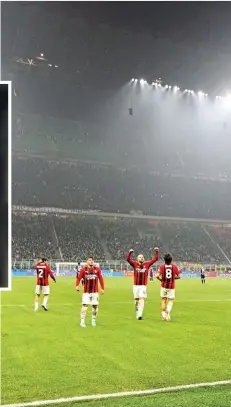 ?? ?? Derby delight… Olivier Giroud celebrates scoring against Inter