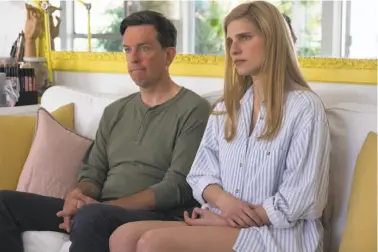  ?? Merrick Morton / Film Arcade ?? Ed Helms and Lake Bell are a couple who take a closer look at their marriage when they become subjects of a documentar­y in “I Do ... Until I Don’t.”