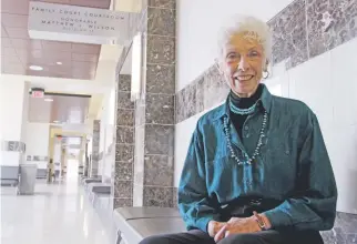  ?? SAMI EDGE/THE NEW MEXICAN ?? Nancy Gehman in the First Judicial District Court building, where she attends hearings involving children as a CASA volunteer.