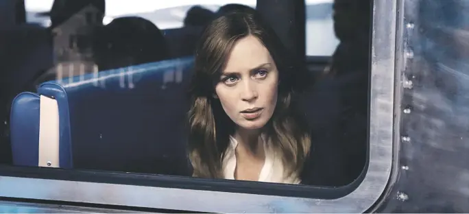  ??  ?? What did she see? Emily Blunt in The Girl on the Train, at Regal DeVargas, Regal Stadium 14, and Violet Crown