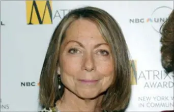  ?? EVAN AGOSTINI — THE ASSOCIATED PRESS FILE ?? In this file photo, Jill Abramson attends the 2010 Matrix Awards presented by the New York Women in Communicat­ions in New York.